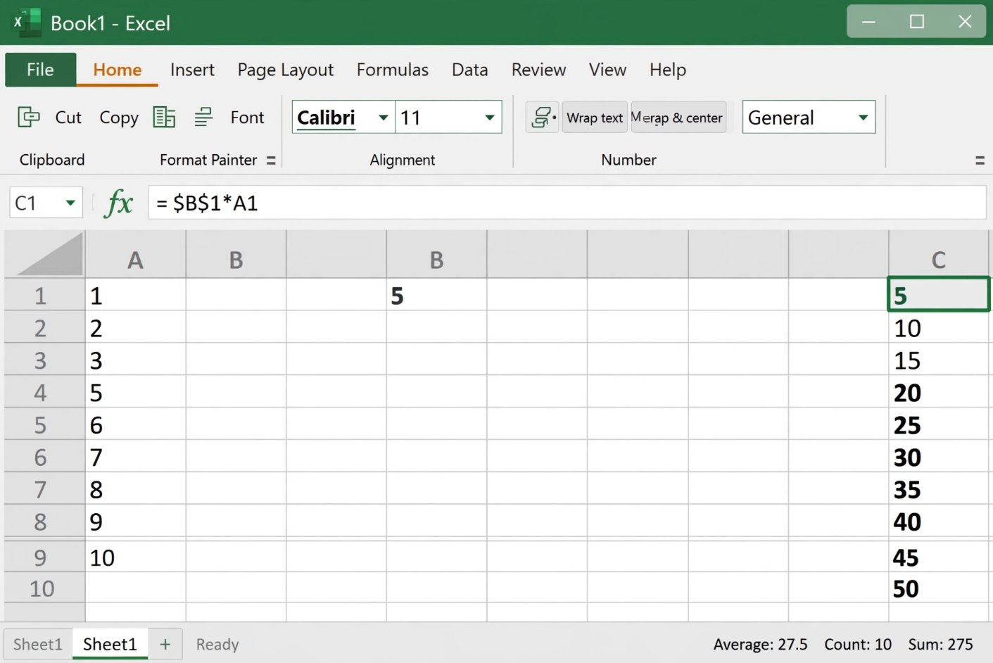 Excel Division Formula Using Slash Operator