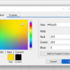 Excel Fill Color Options with HEX and RGB