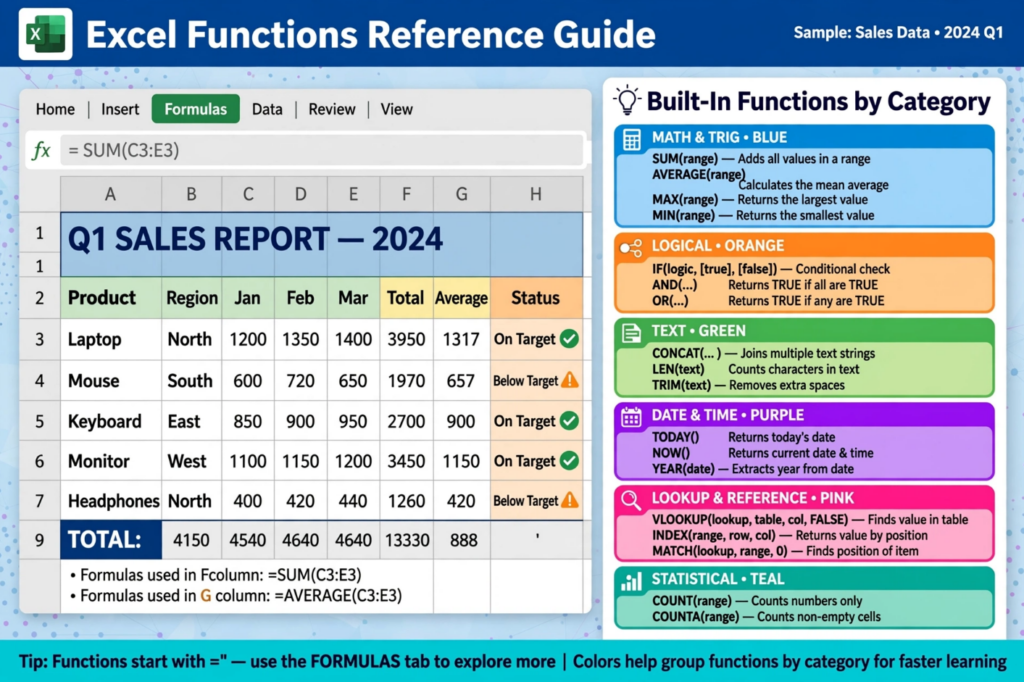 Excel Functions Overview