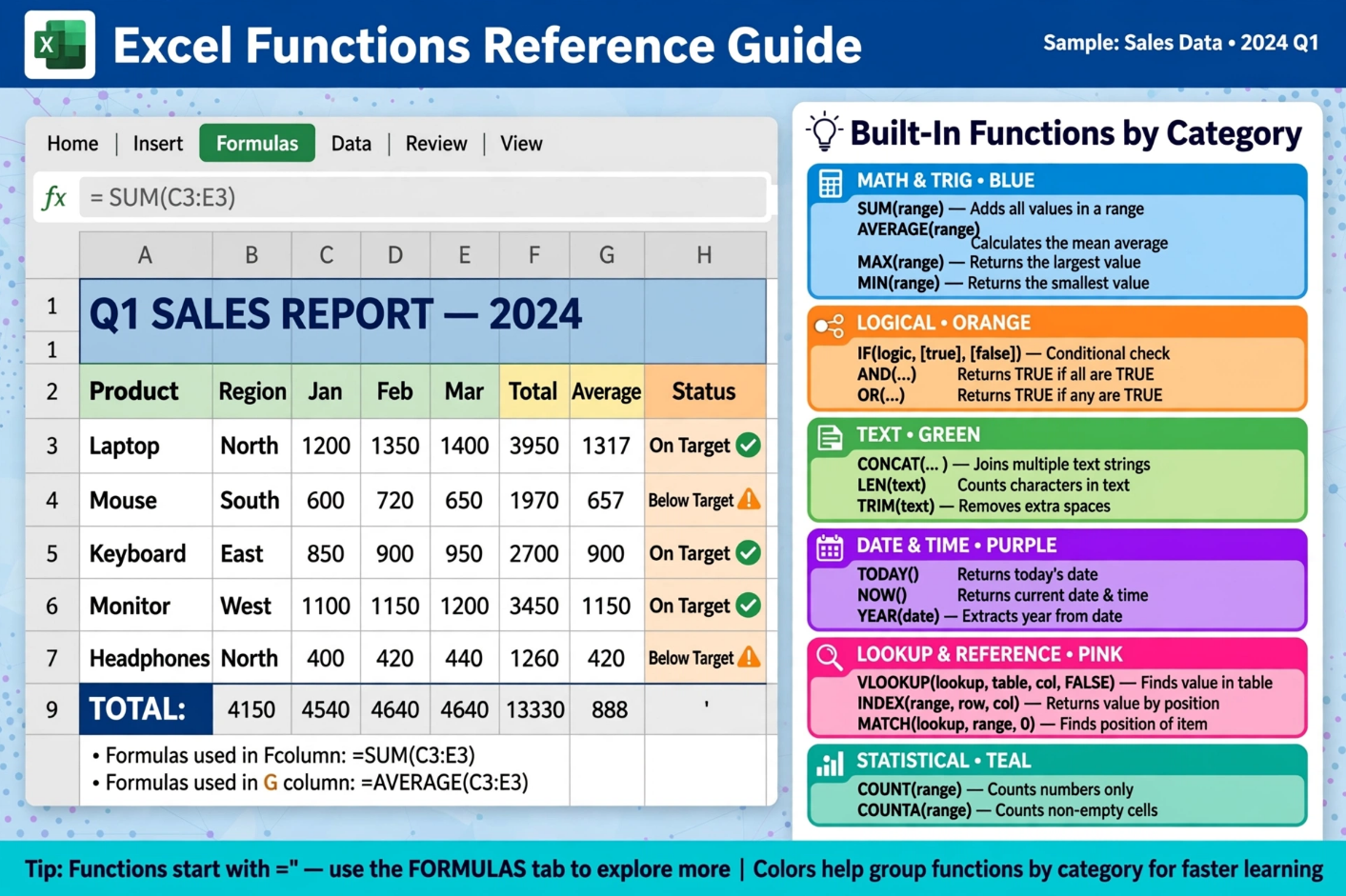Excel Functions Overview