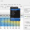 Excel Manage Rules and Clear Rules Options