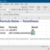 Excel Parentheses Order of Operations