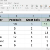 Excel Relative Reference Pokemon Example