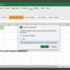 Excel Remove Duplicates Dialog and Result