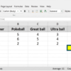 Excel SUM Formula for Pokeball Counting