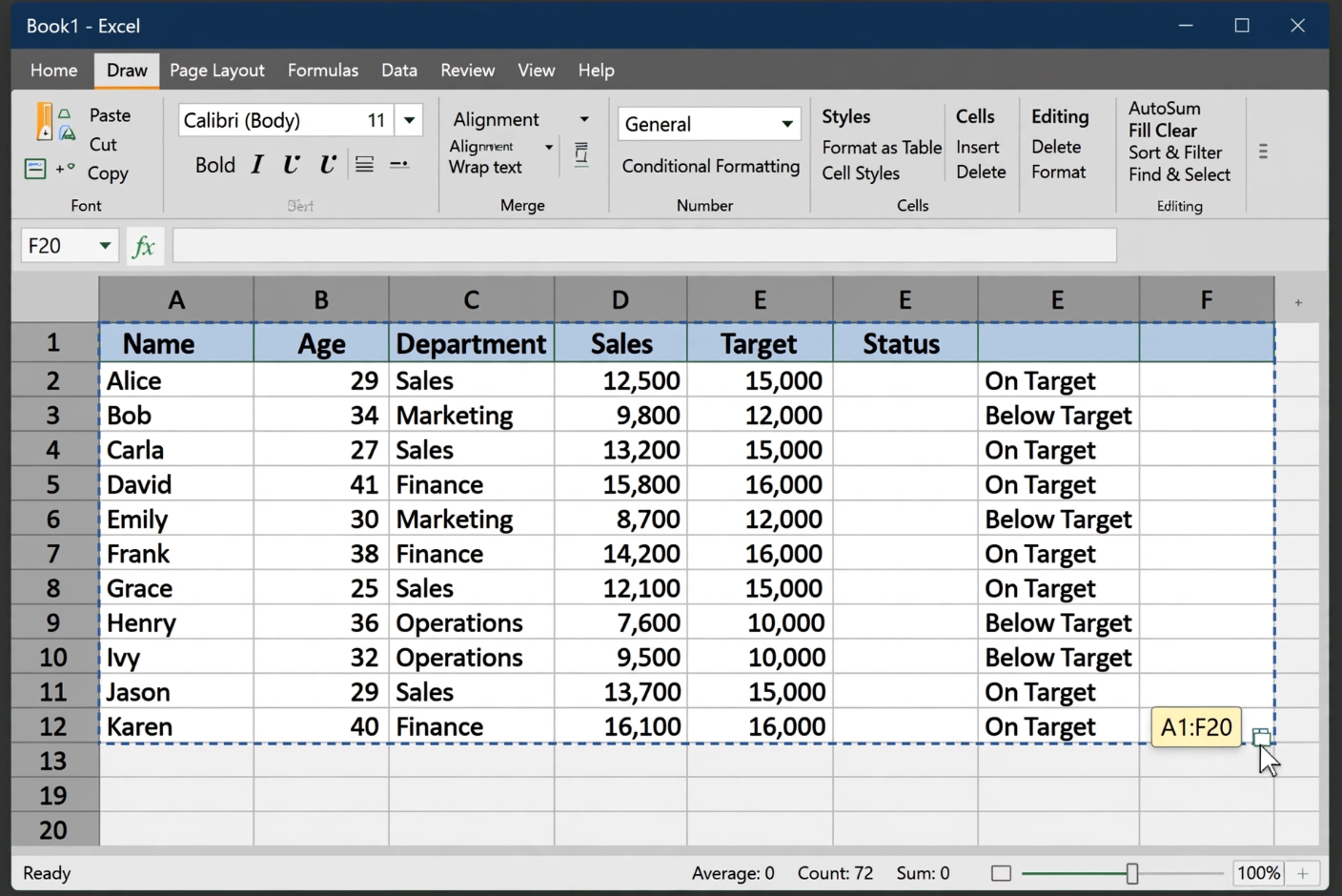 Excel Table Resizing Methods