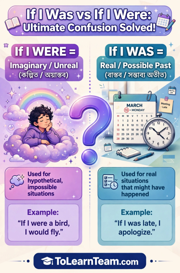 If I Was নাকি If I Were এই Confusion আর নয়! Subjunctive Mood সহজ বাংলায় English Grammar-এর সম্পূর্ণ গাইড