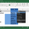Inserting a New Column in Excel with Pokemon Data