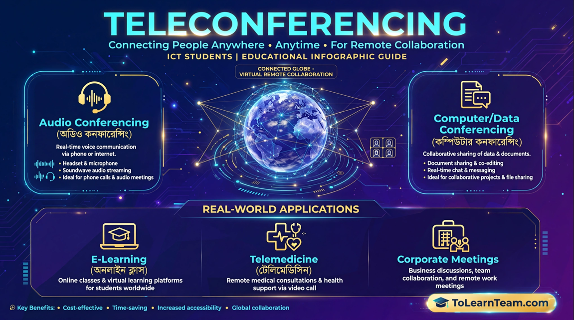 Teleconferencing (টেলিকনফারেন্সিং) কী