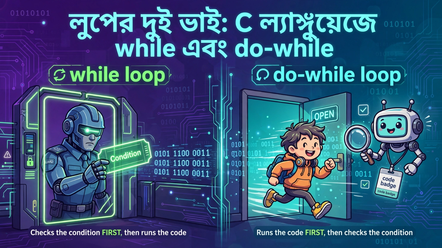 While and Do-While Loops in C - C Programming Bangla Tutorial