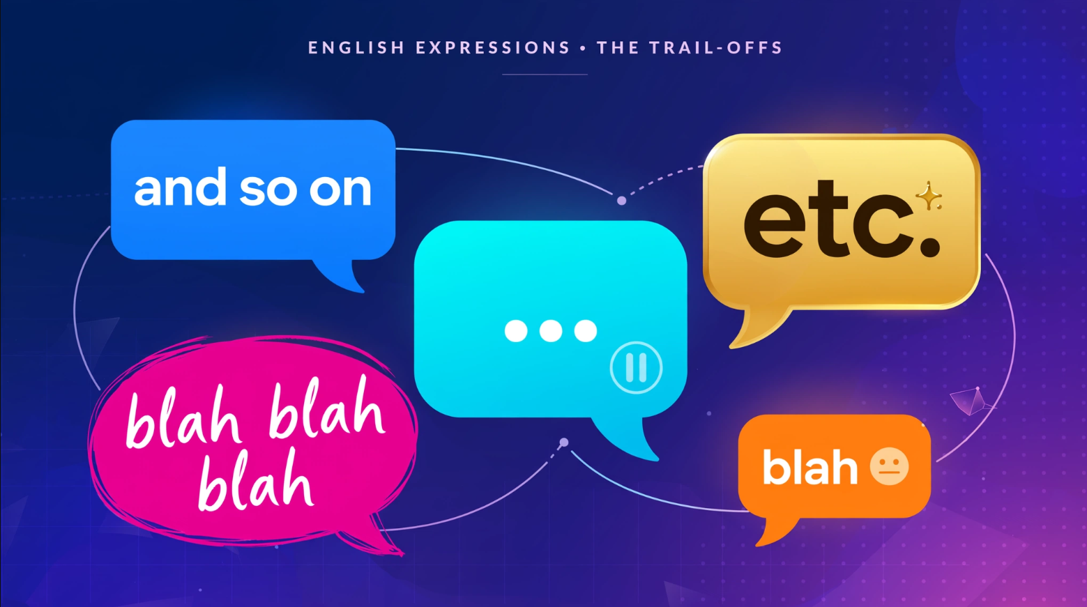 Writing - How to use ETC., AND SO ON, ...