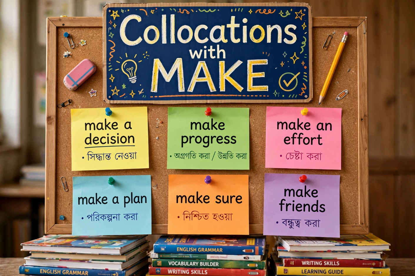 collocations with make bengali learning guide examples decision effort progress
