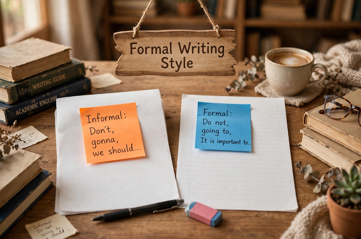 formal vs informal writing bengali guide avoid contractions pronouns slang use complex sentences