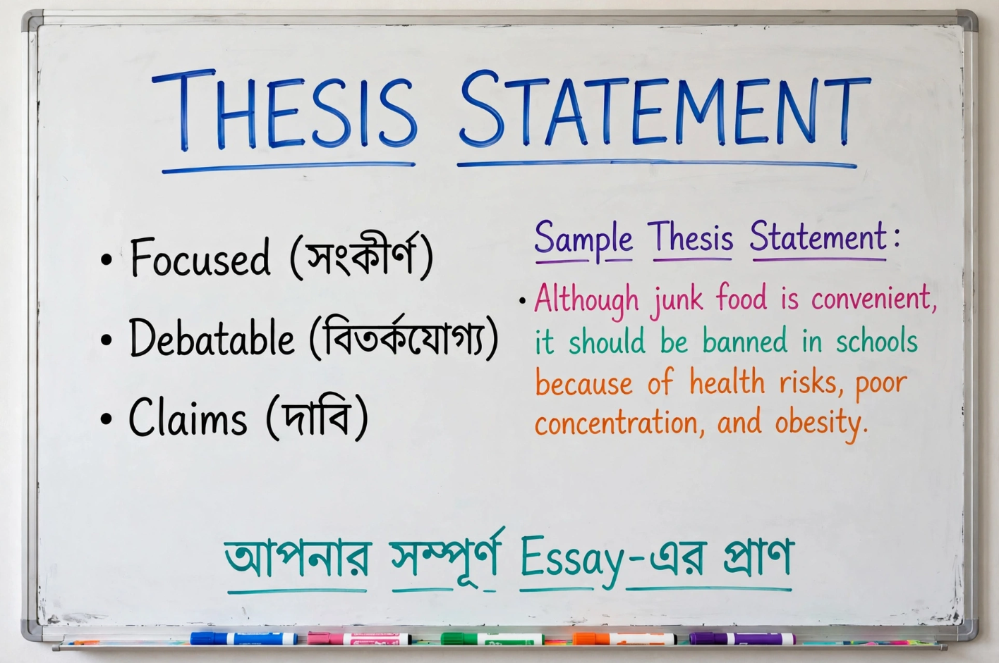 how to write a thesis statement bengali guide focused debatable claims unique examples