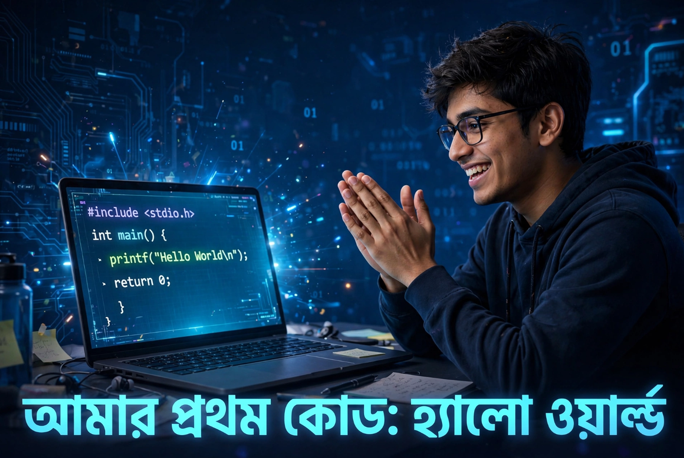 কোডিংয়ের হাতেখড়ি তোমার কম্পিউটারে প্রথম প্রোগ্রাম!