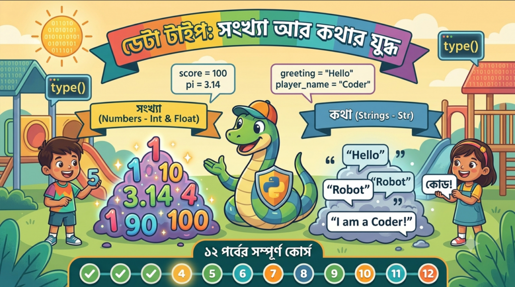 ডেটা টাইপ সংখ্যা আর কথার যুদ্ধ (Data Types Numbers vs. Words)