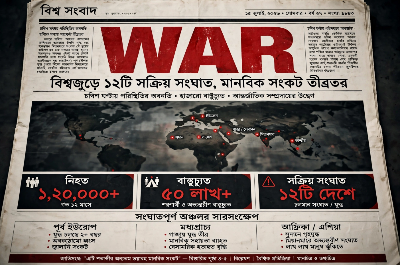 যুদ্ধের খবর বুঝতে প্রয়োজনীয় ইংরেজি শব্দভাণ্ডার – ৩০টি দরকারি শব্দ