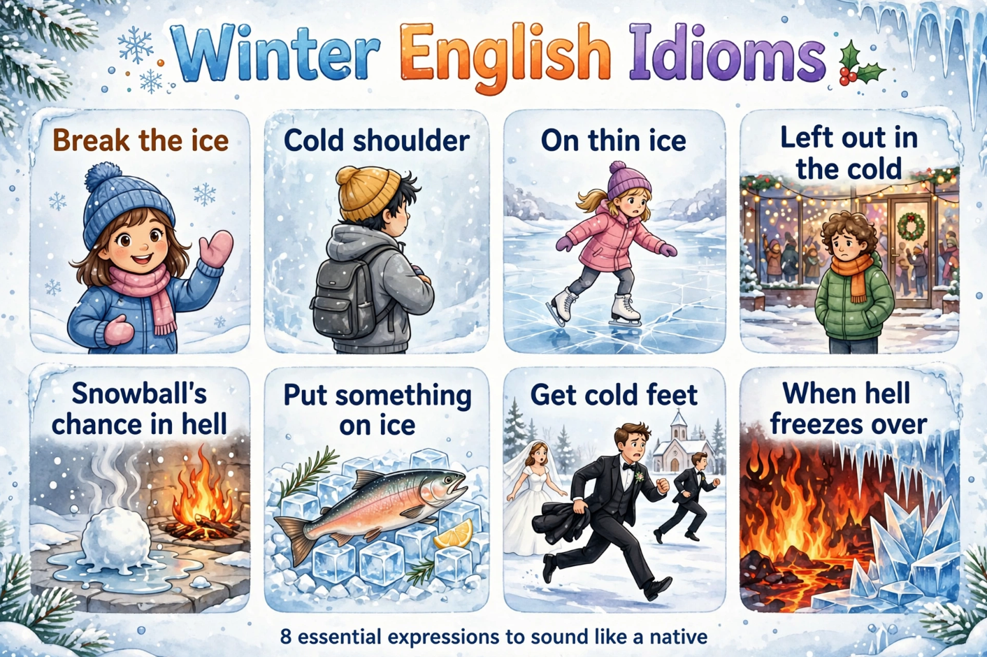 শীতকালীন ইংরেজি Idioms ও Expressions নেটিভ স্পিকারের মতো বলতে শেখার ৮টি চমৎকার বাগধারা