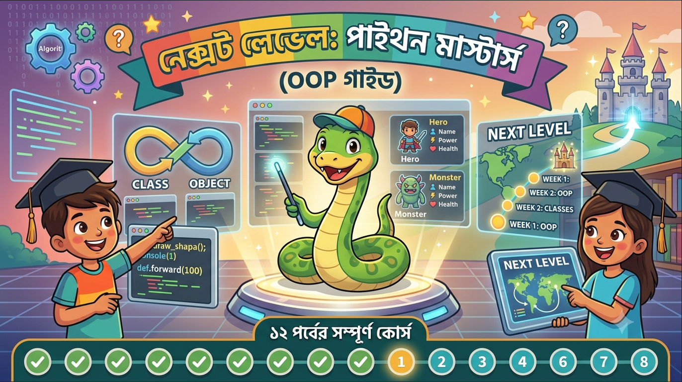 সপ্তাহ ১ অবজেক্ট ওরিয়েন্টেড প্রোগ্রামিং (OOP) — গেমে কারেক্টার তৈরি
