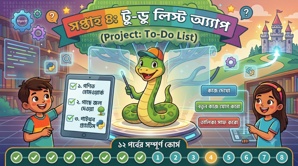 সপ্তাহ ৪ টু-ডু লিস্ট অ্যাপ (Project To-Do List)