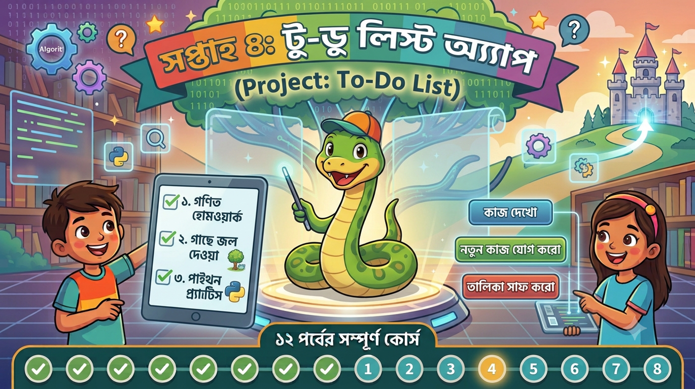 সপ্তাহ ৪ টু-ডু লিস্ট অ্যাপ (Project To-Do List)