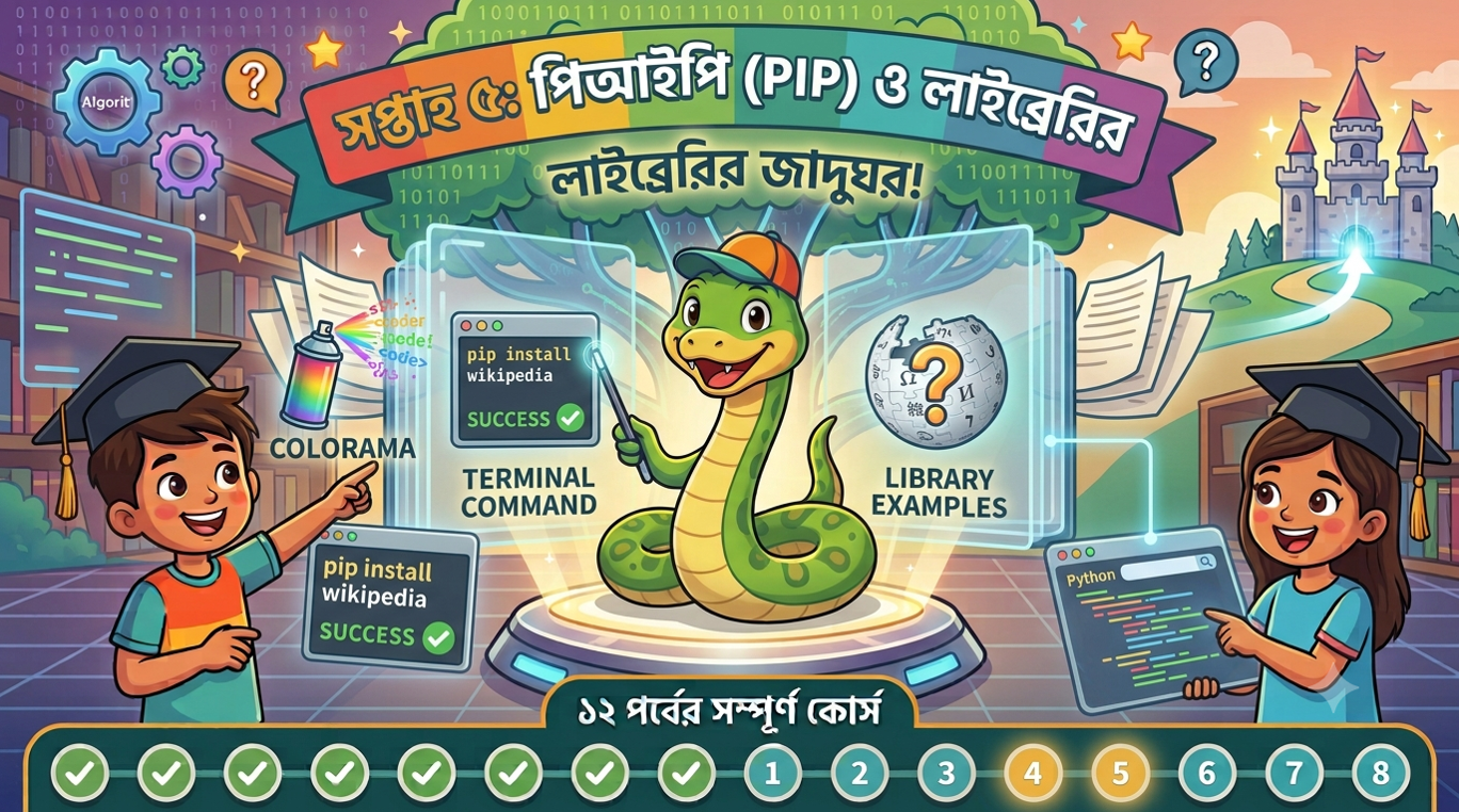 সপ্তাহ ৫ পিআইপি (PIP) ও লাইব্রেরির জাদুঘর!