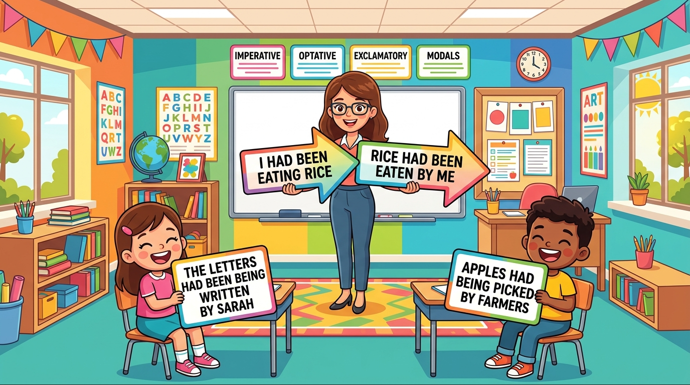 Active-Passive of Past Perfect Continuous Tense Full Details for Kids