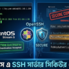 CentOS টার্মিনালে SSH Key-Based লগইন এবং sshd_config ফাইলের সিকিউরিটি কনফিগারেশন দেখানো বাংলা টিউটোরিয়ালের ফিচার ইমেজ