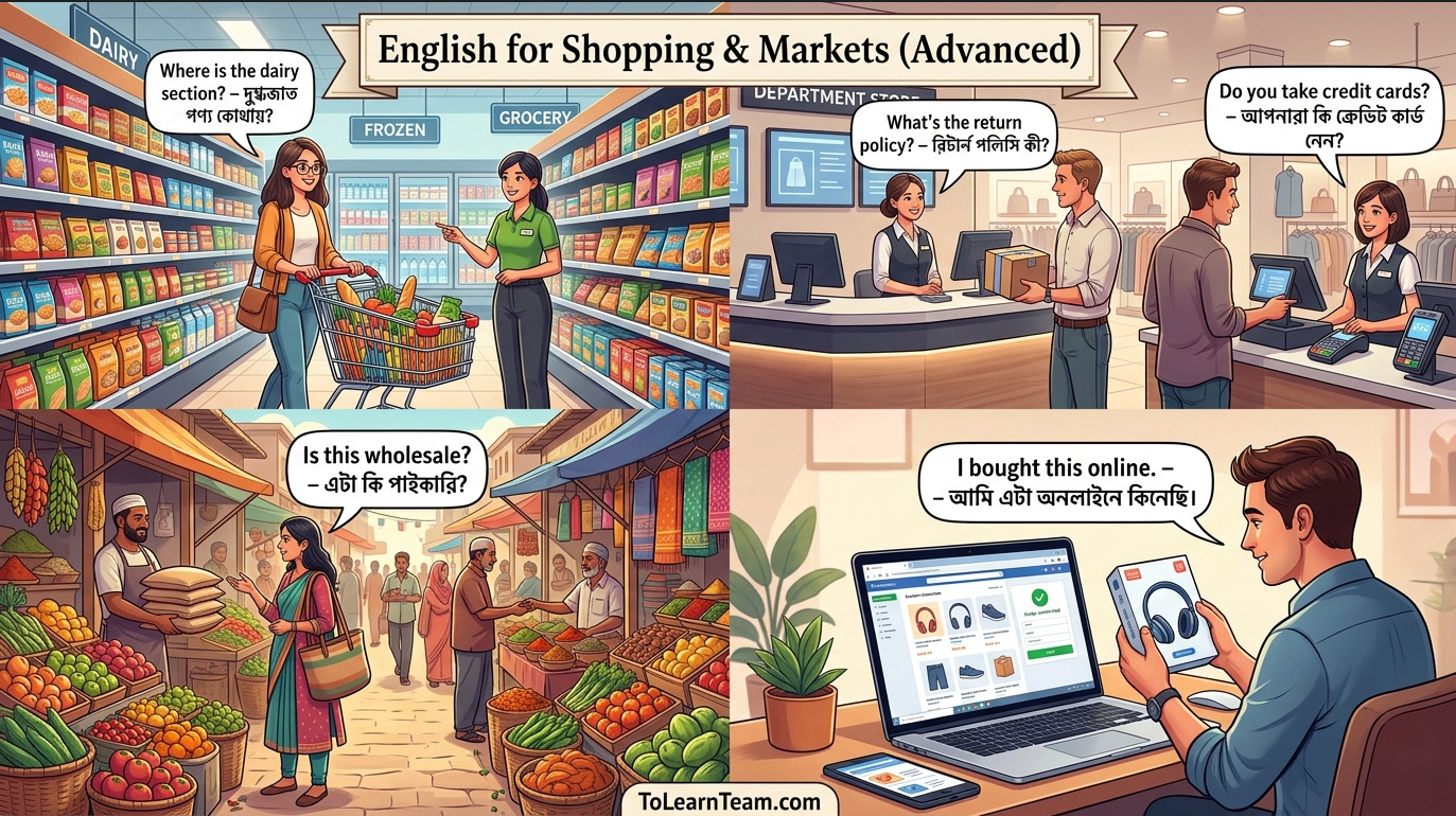 English for Shopping & Markets (Advanced)