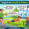 English for health and fitness with Bangla meaning – exercise, diet, healthy habits, gym, fitness routine for Bengali learners