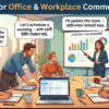 English for office and workplace communication with Bangla meaning – colleagues, email, meetings, presentations, phrasal verbs for Bengali learners.
