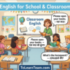 English for school and classroom with Bangla meaning – teacher-student conversation, asking questions, homework, exams for Bengali learners.