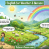 English for weather and nature with Bangla meaning – weather conversation, seasons, environment, nature vocabulary for Bengali learners.