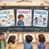 Fly Forget Freeze English class for kids Bangladesh