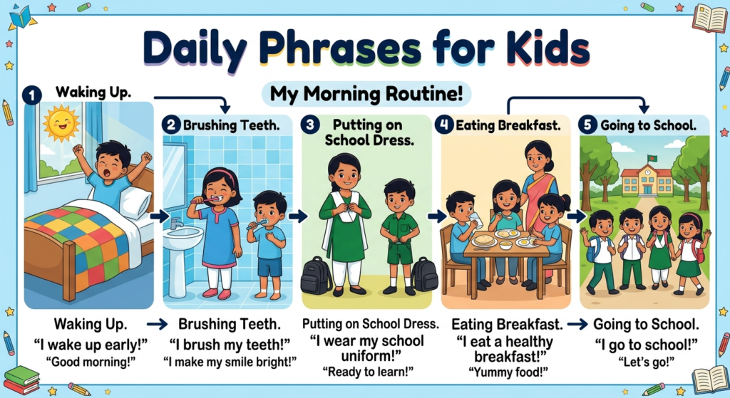 Grammar for Kids - 10 Most Useful Daily Life Phrases with Bengali Meaning - ToLearnTeam