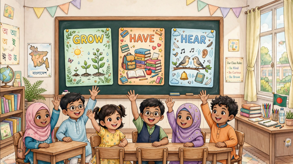 Grow Have Hear English class for kids Bangladesh