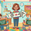 Kids learning Active-Passive of Past Continuous Tense with all sentence types and modals in English grammar with Bangla meanings and pronunciation in a colorful classroom illustration.