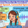 Listening skills for spoken English with Bangla meaning – understanding fast speech, contractions, connected speech, and daily phrases for Bengali learners.