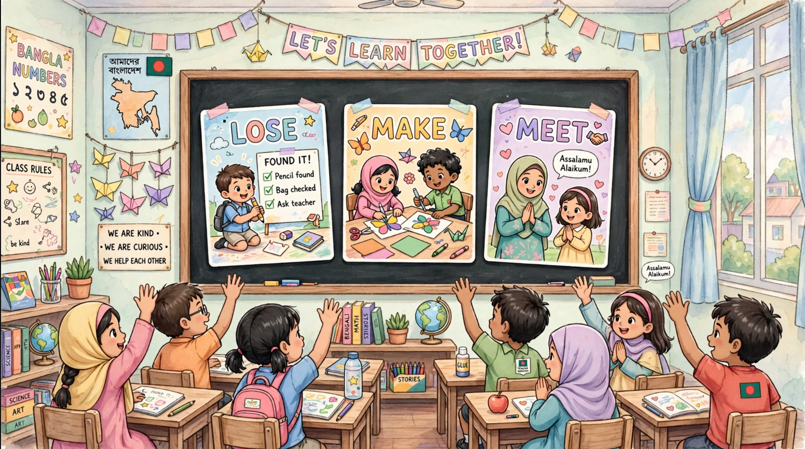 Lose Make Meet English class for kids Bangladesh