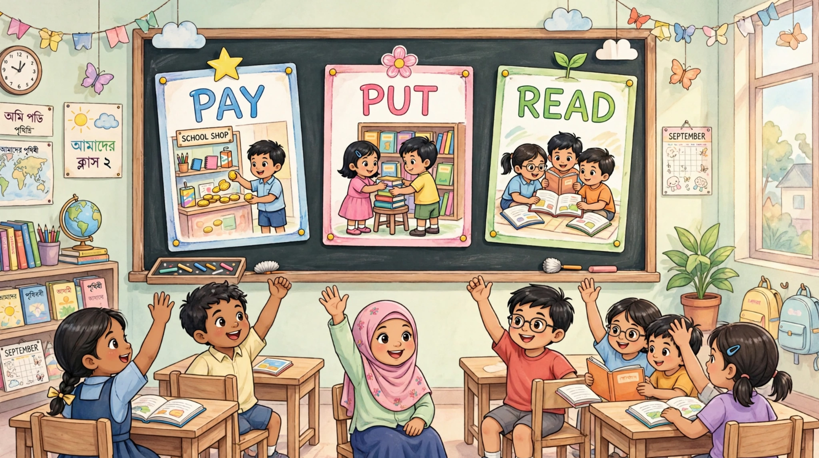 Pay Put Read English class for kids Bangladesh