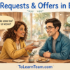 Polite requests, offers, and invitations in English with Bangla meanings for Bengali learners – spoken English tutorial.