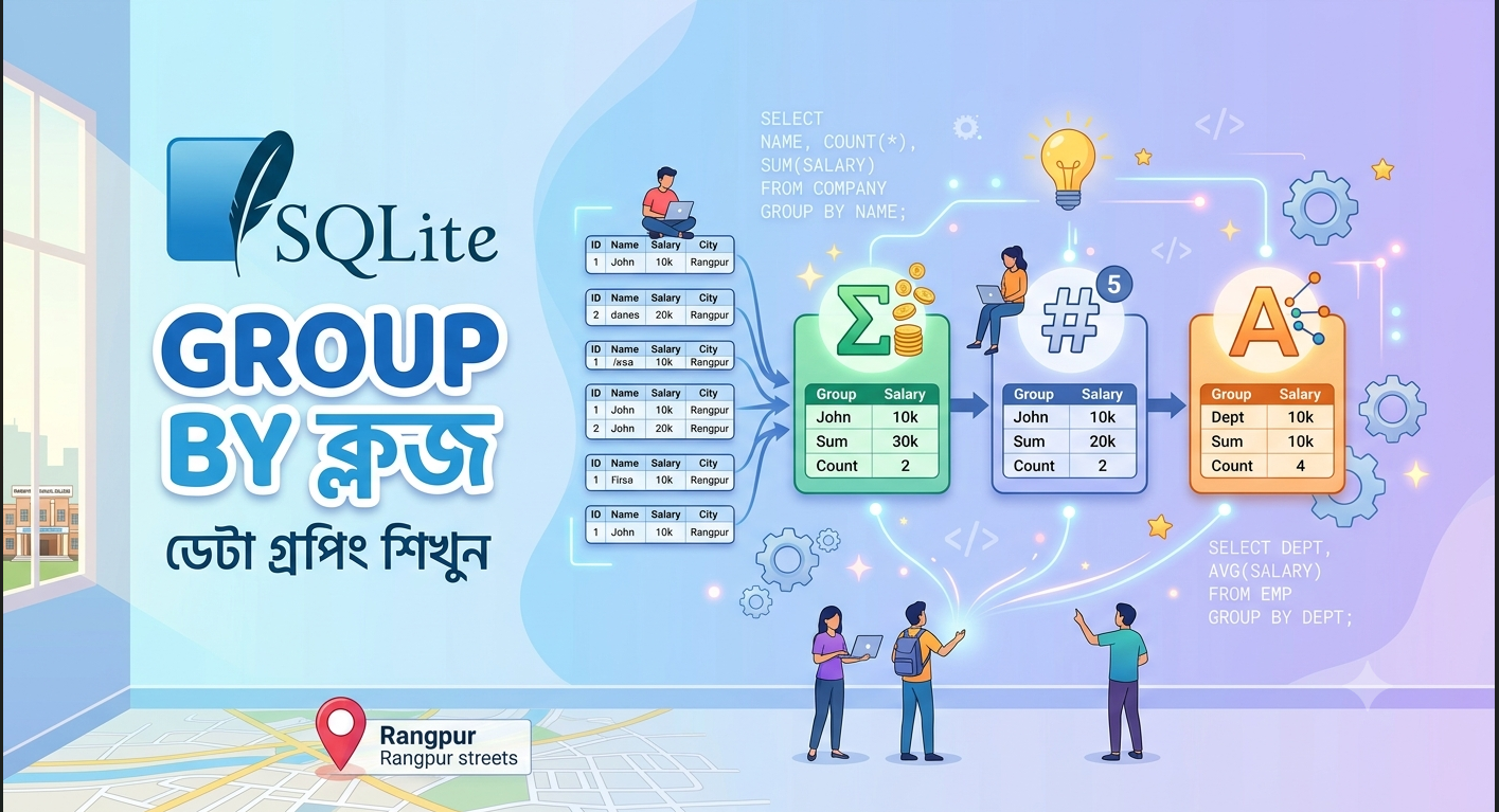 SQLite GROUP BY ক্লজ