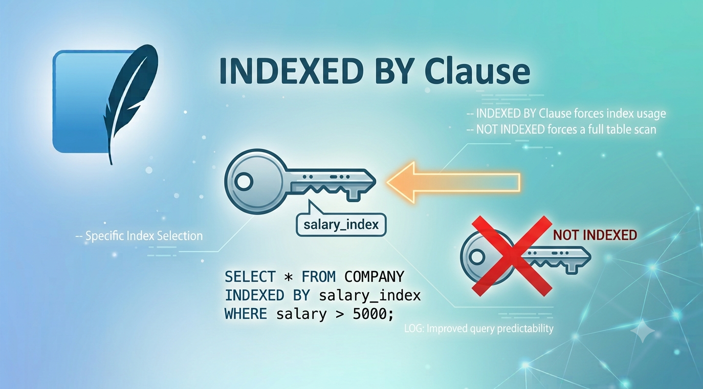 SQLite INDEXED BY এবং NOT INDEXED ক্লজের বাংলা টিউটোরিয়াল