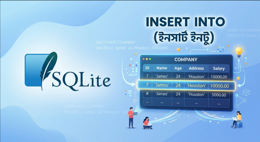 SQLite INSERT INTO স্টেটমেন্ট – ডেটা ইনসার্ট করার সম্পূর্ণ গাইড (বাংলা)