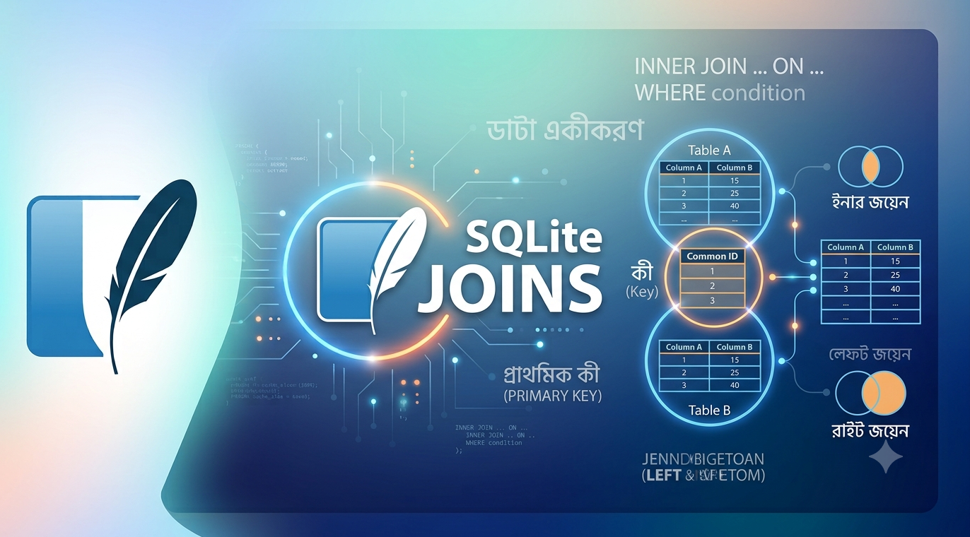 SQLite JOINS – CROSS JOIN, INNER JOIN, LEFT OUTER JOIN বাংলা টিউটোরিয়াল