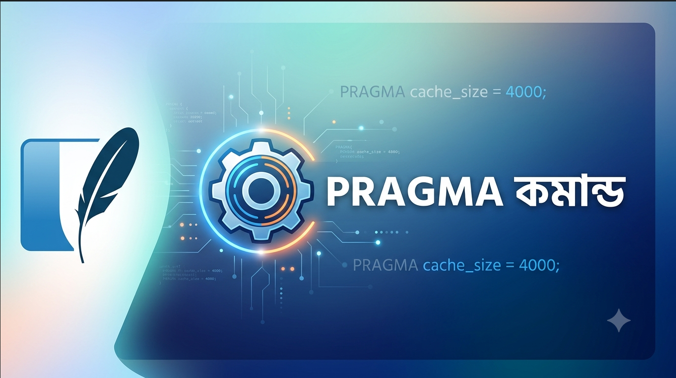SQLite PRAGMA কমান্ড দিয়ে ডাটাবেস এনভায়রনমেন্ট সেটিংস নিয়ন্ত্রণের বাংলা টিউটোরিয়াল