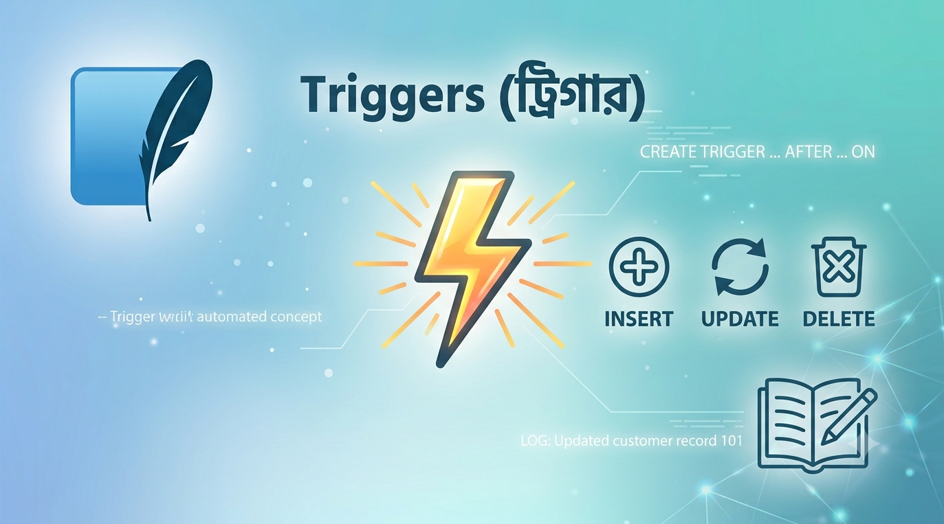 SQLite Triggers – BEFOREAFTER INSERT, UPDATE, DELETE ট্রিগার বাংলা টিউটোরিয়াল