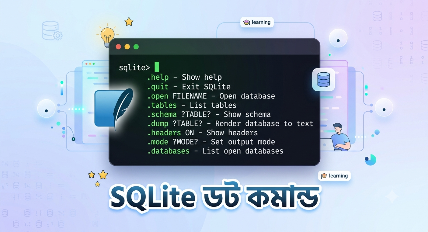 SQLite ডট কমান্ড এবং আউটপুট ফরম্যাটিং বাংলা টিউটোরিয়াল
