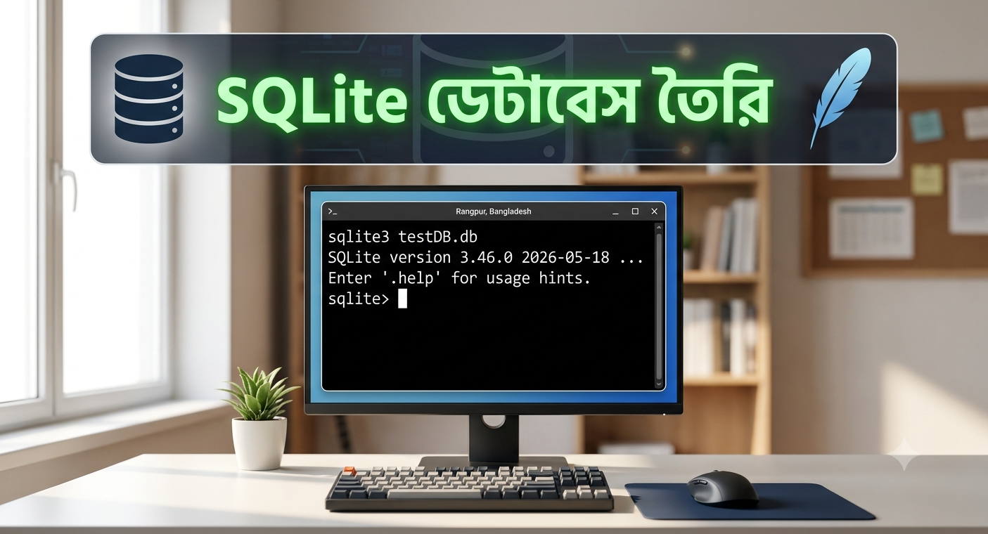 SQLite ডেটাবেস তৈরি ও .dump কমান্ড বাংলা টিউটোরিয়াল