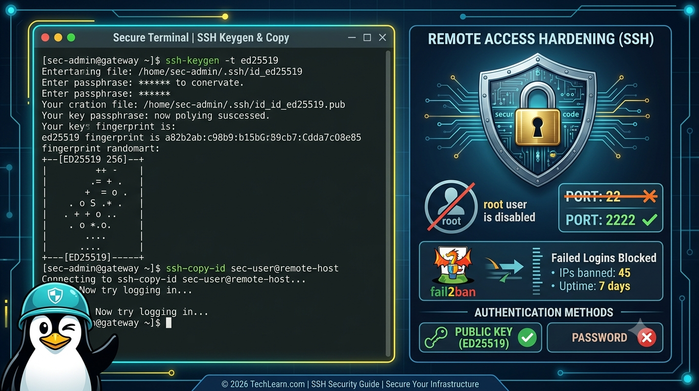SSH Key-Based Authentication ও সার্ভার হার্ডেনিং